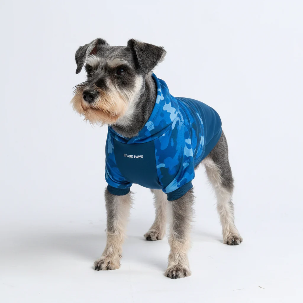 Blue Camo Dog Hoodie - Image 3