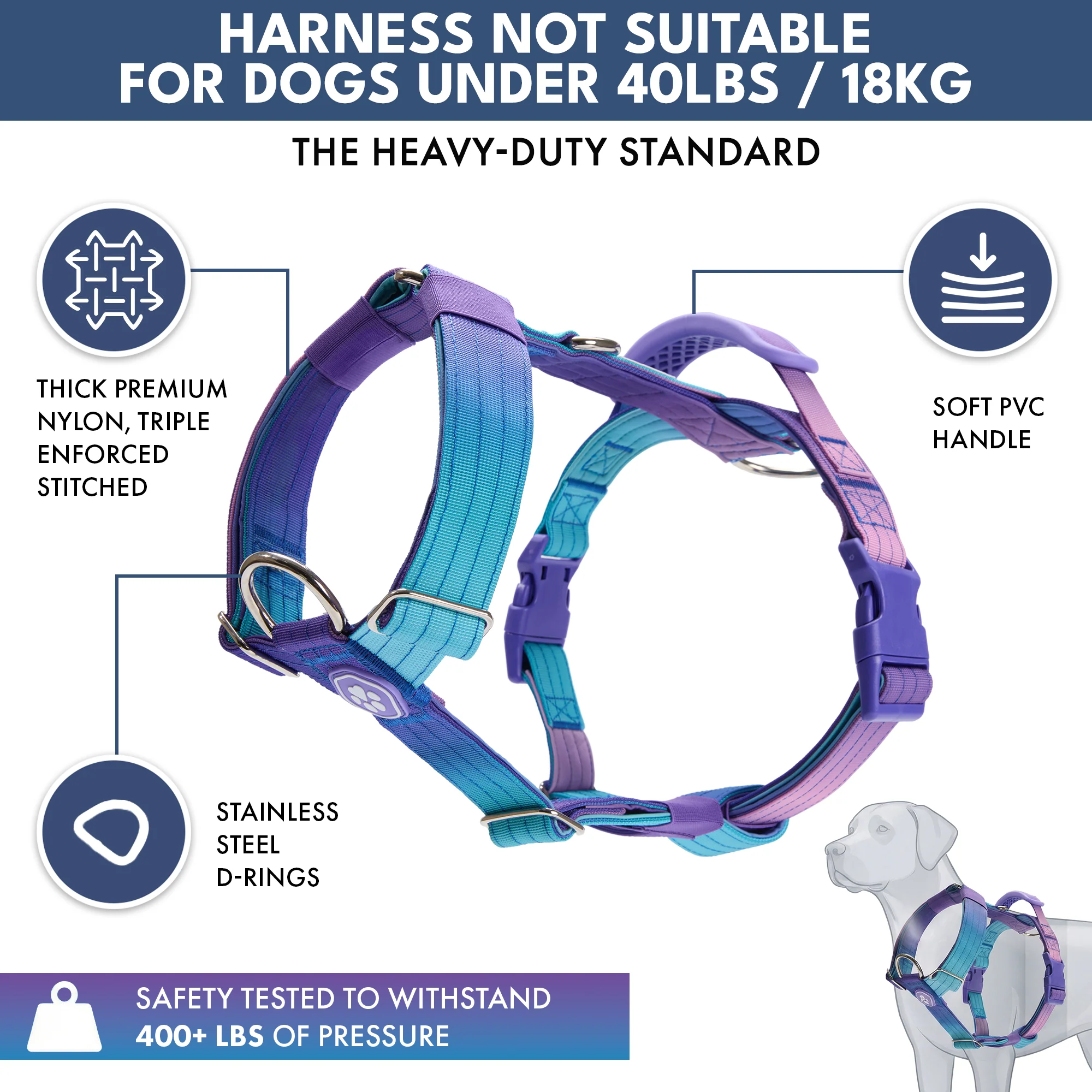 Comfort Control No-Pull Dog Harness and Multipurpose Leash Sets - Image 2
