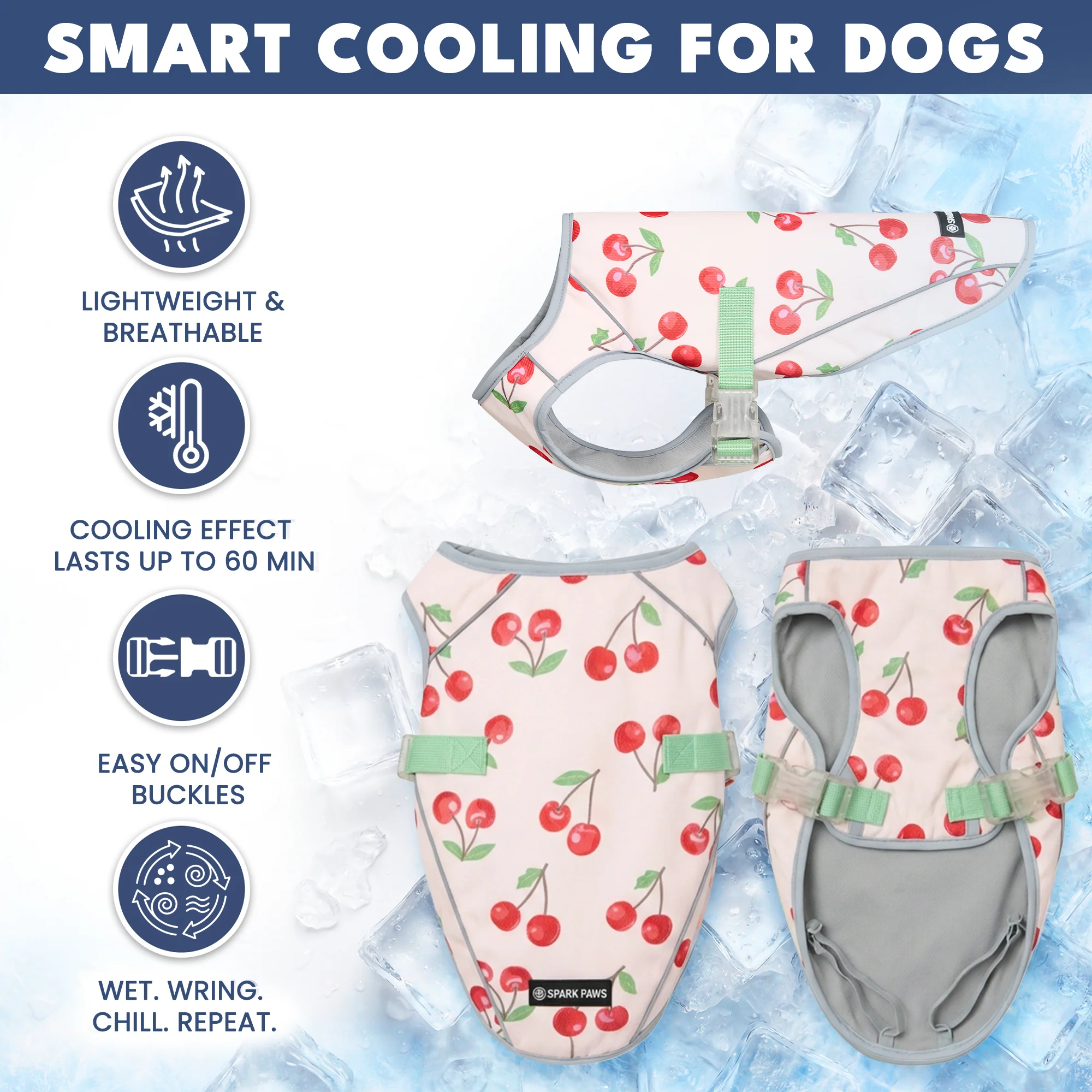 Dog Cooling Vest - Cherries - Image 7