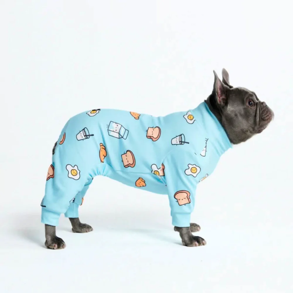 Dog Pajama - Breakfast Blue