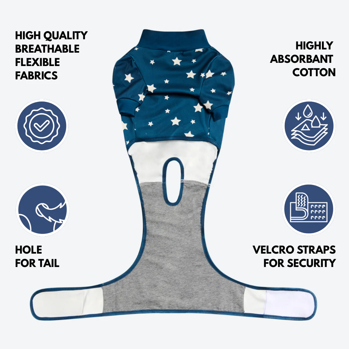 Dog Surgical Suit - Stars - Image 8