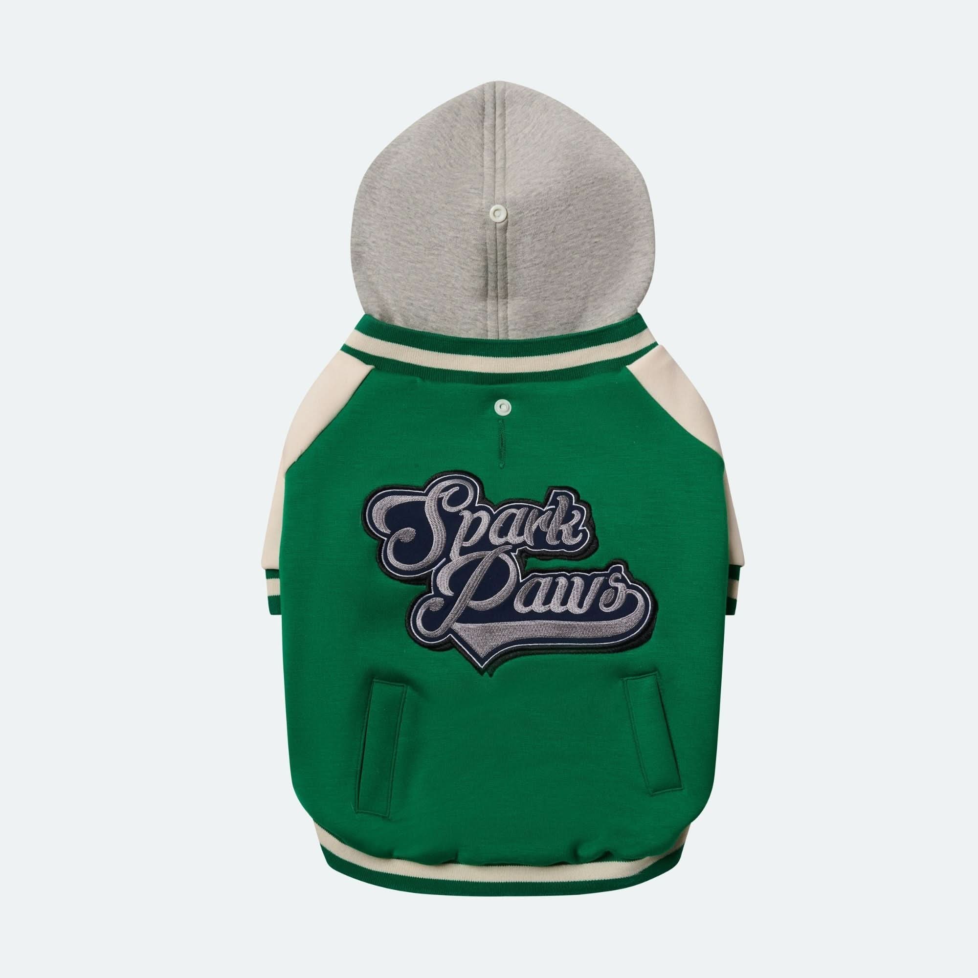 Dog Varsity Jacket - Green - Image 4