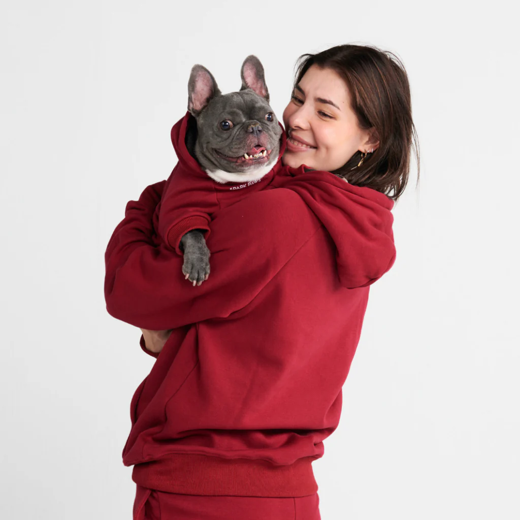 Essential Dog Hoodie - Burgundy - Image 11