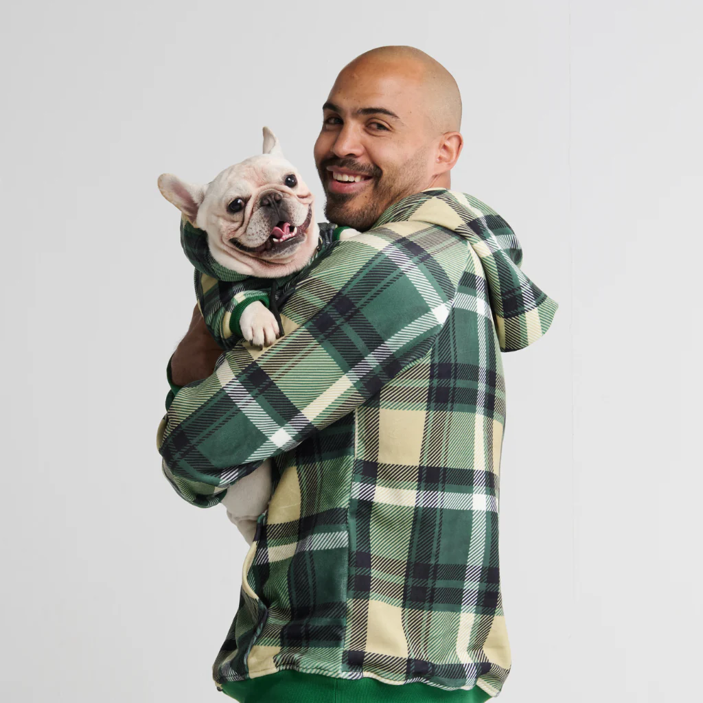 Green Plaid Dog Hoodie - Image 10