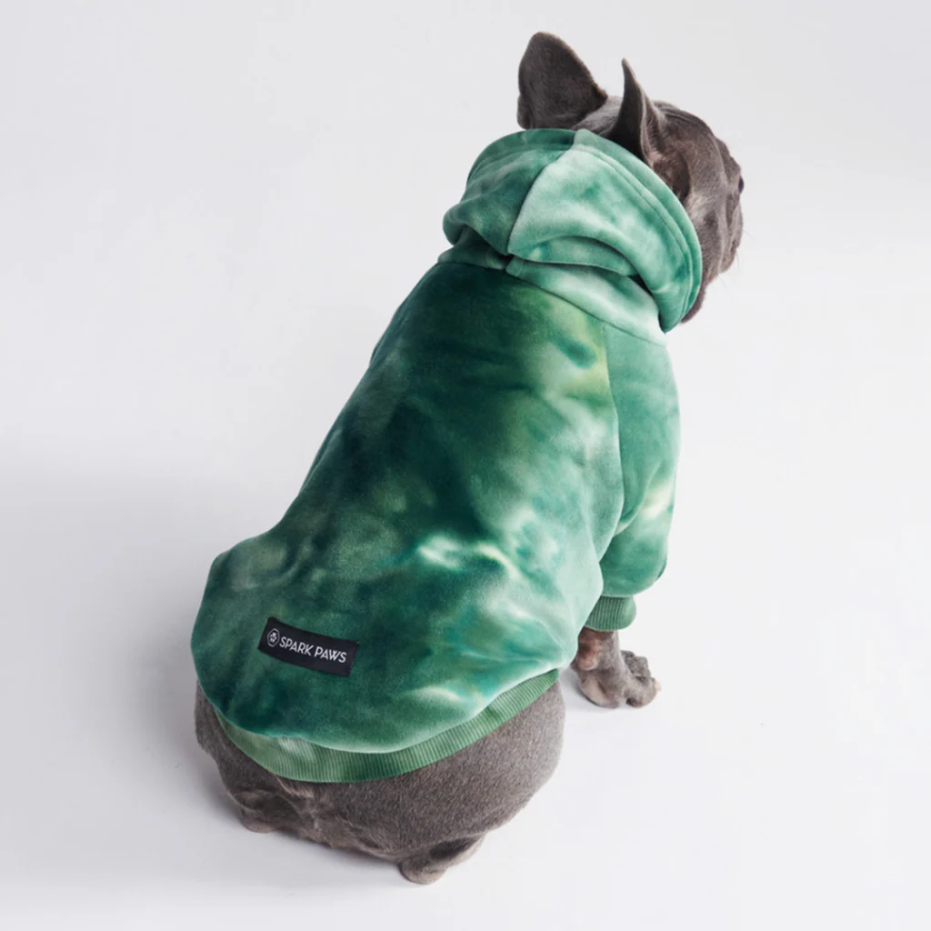 Velvet Dog Hoodie - Emerald Green - Image 10