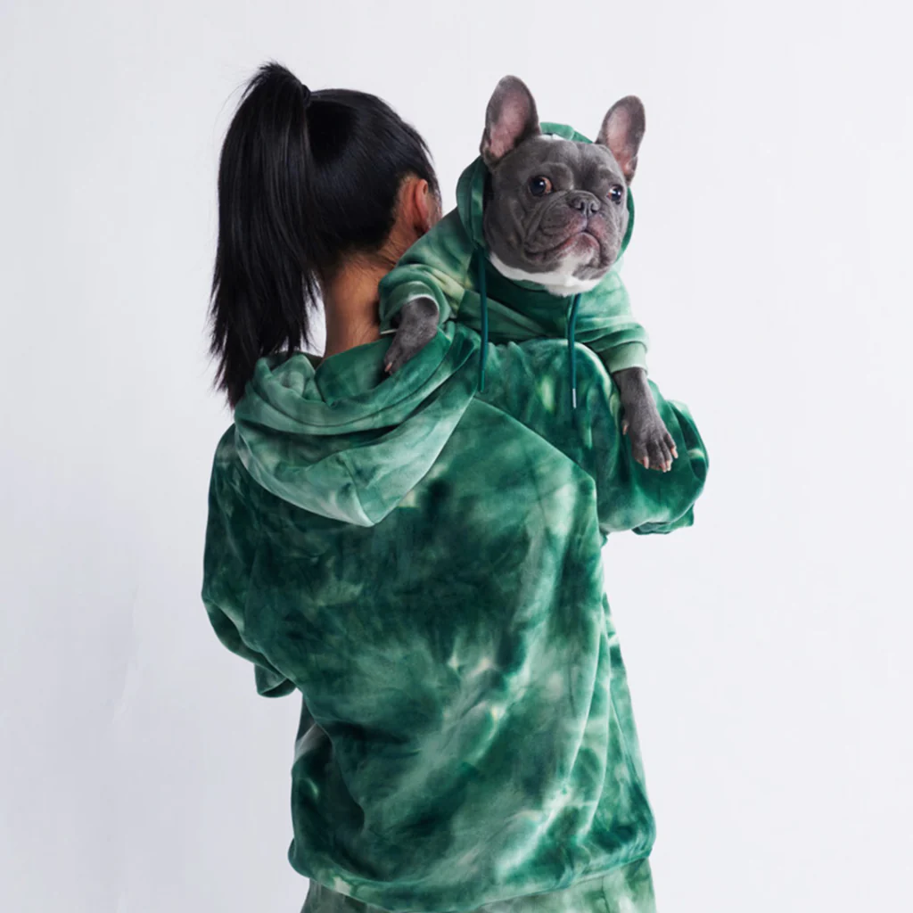 Velvet Dog Hoodie - Emerald Green - Image 11