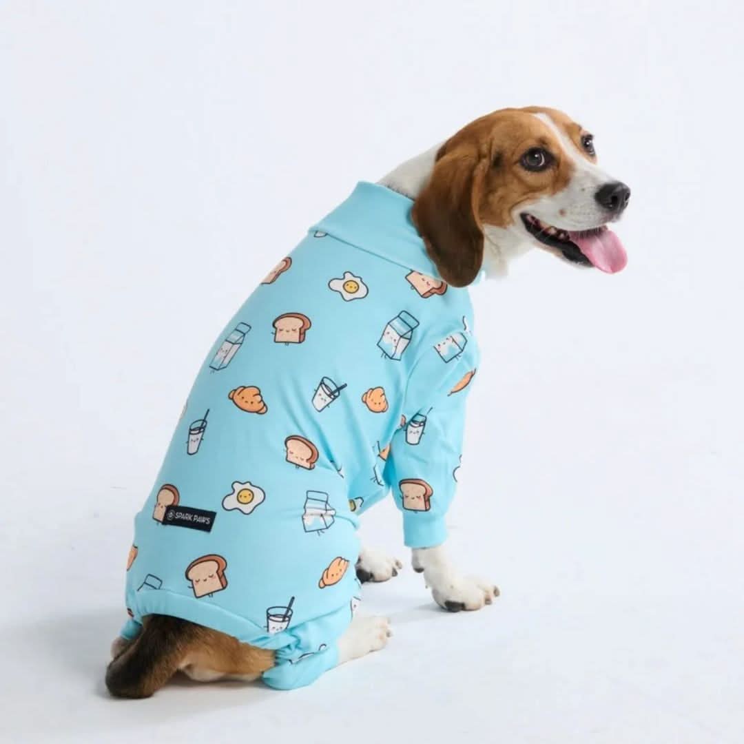 Human Pajama Pants - Breakfast Blue - Image 3