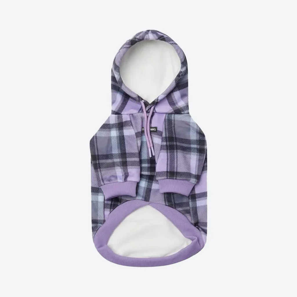 Purple Plaid Dog Hoodie - Image 7
