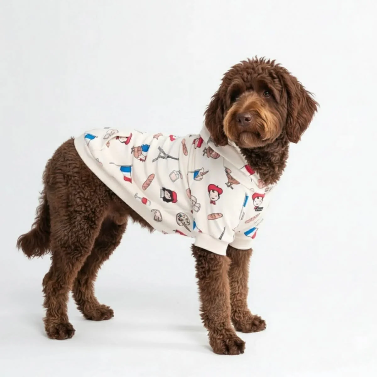 The France Dog Hoodie - Beige