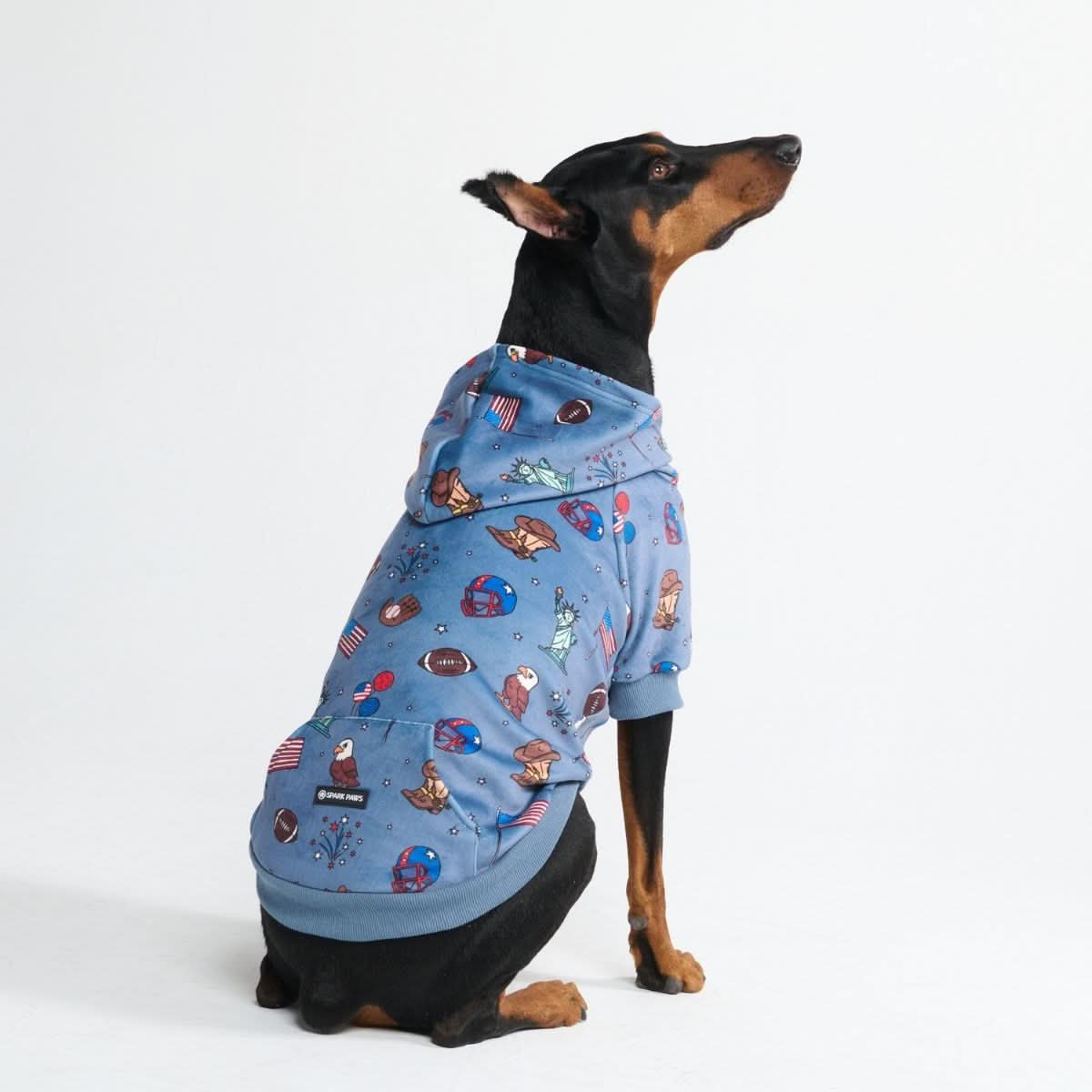 The USA Dog Hoodie - Blue - Image 7
