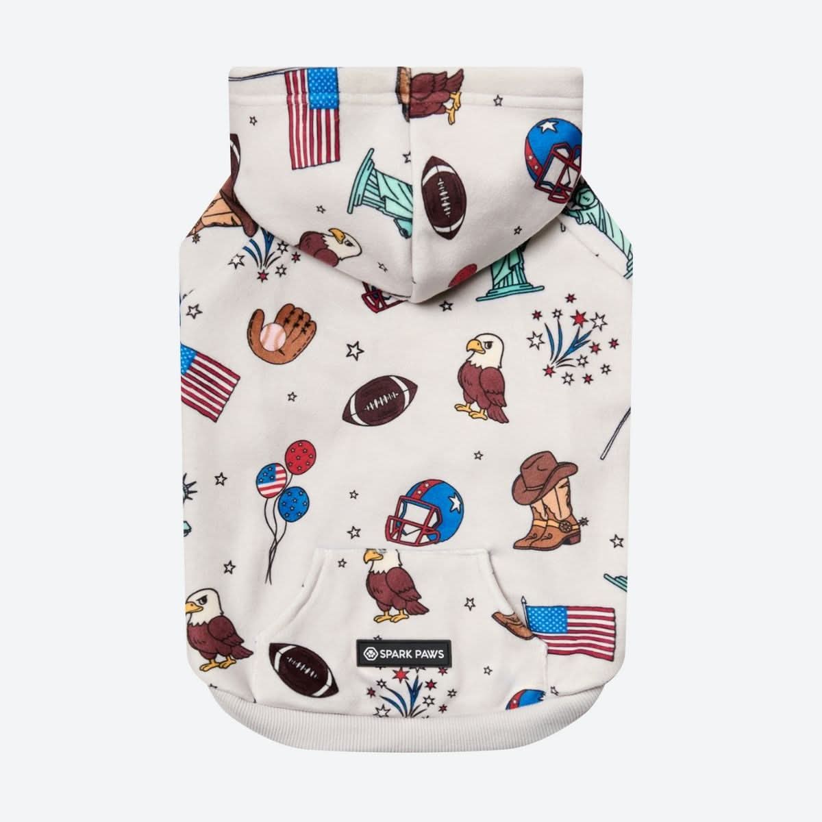 The USA Dog Hoodie - Grey - Image 6