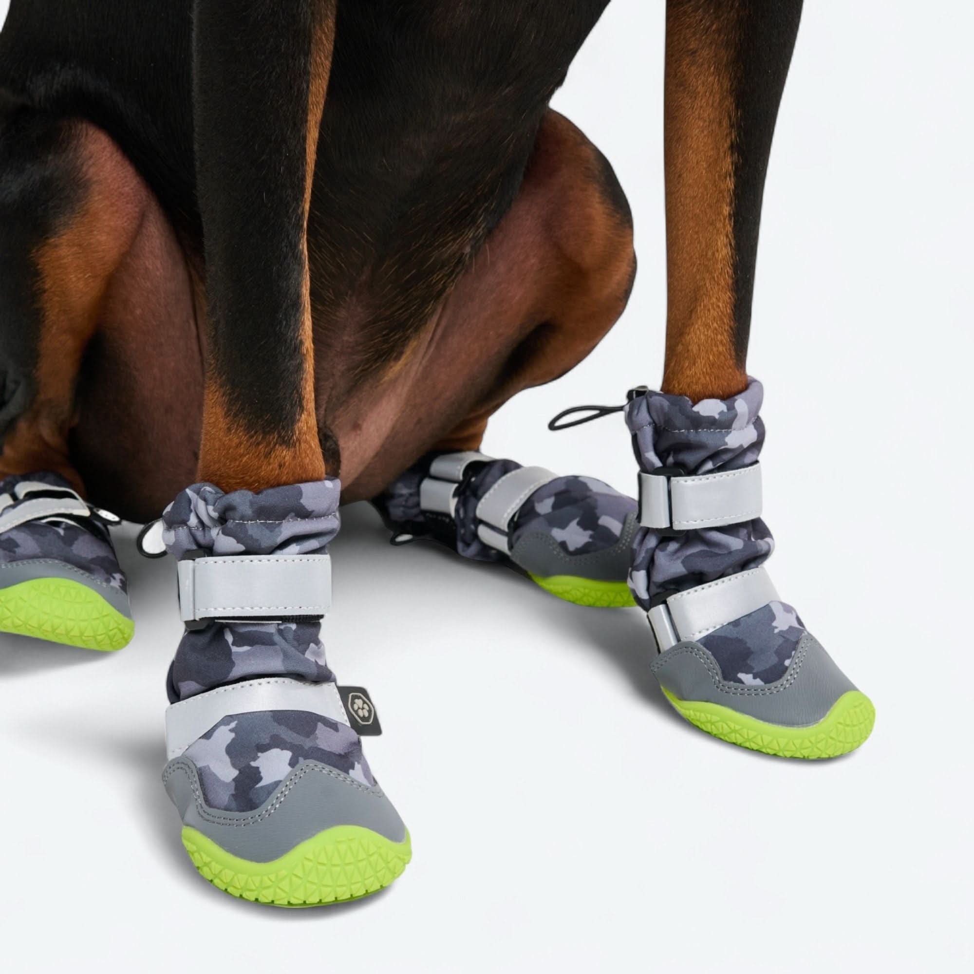 Dog Rainboots, Waterproof Dog Shoes - Grey Camo - Image 5